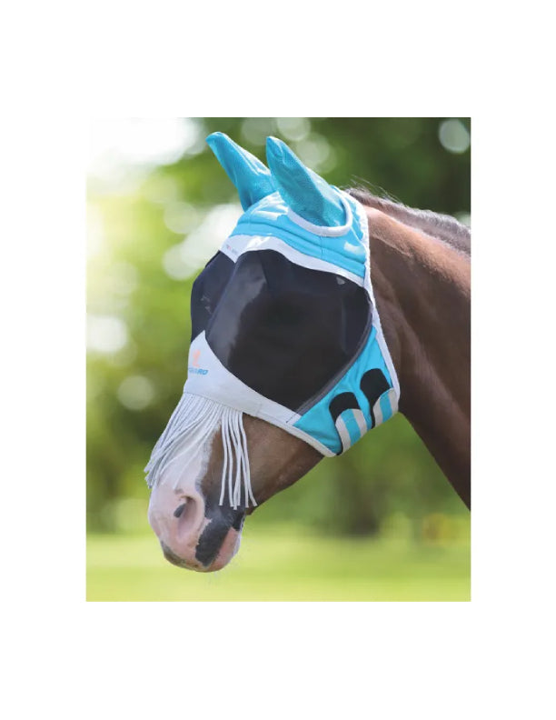 FlyGuard Pro Fine Mesh Fly Mask w/ Ears & Nose Fringe