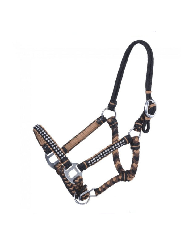 Mini Braided Cord Halter w/ Crystal Accents